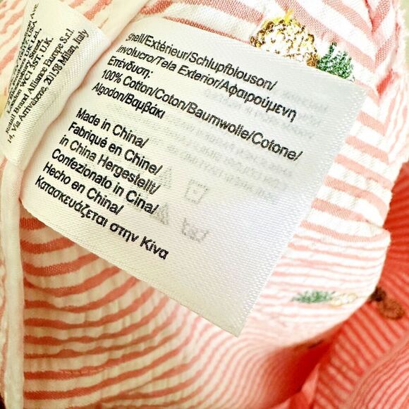 Brooks Brothers Skirt Womens Size 2 Striped Pineapple Seersucker Belted Mini - Picture 7 of 7